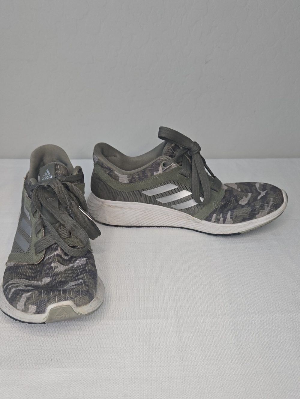 adidas Women's Olive Green Camo Mesh Trainers